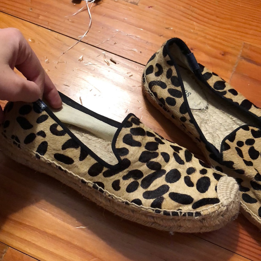 Espadrilles - leopard calf hair print SOLUDOS